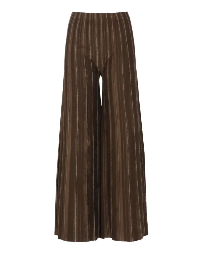 D.EXTERIOR vertical-stripe wide-leg trousers - Braun Braun