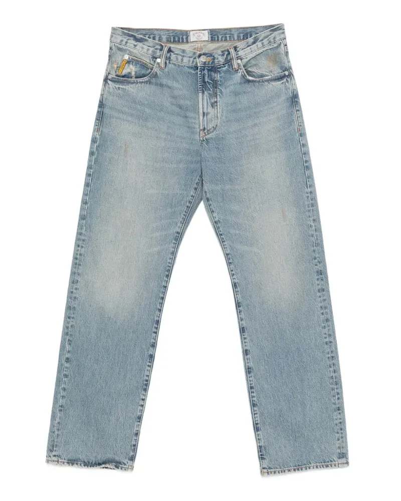 Emporio Armani logo-patch jeans - Blau Blau