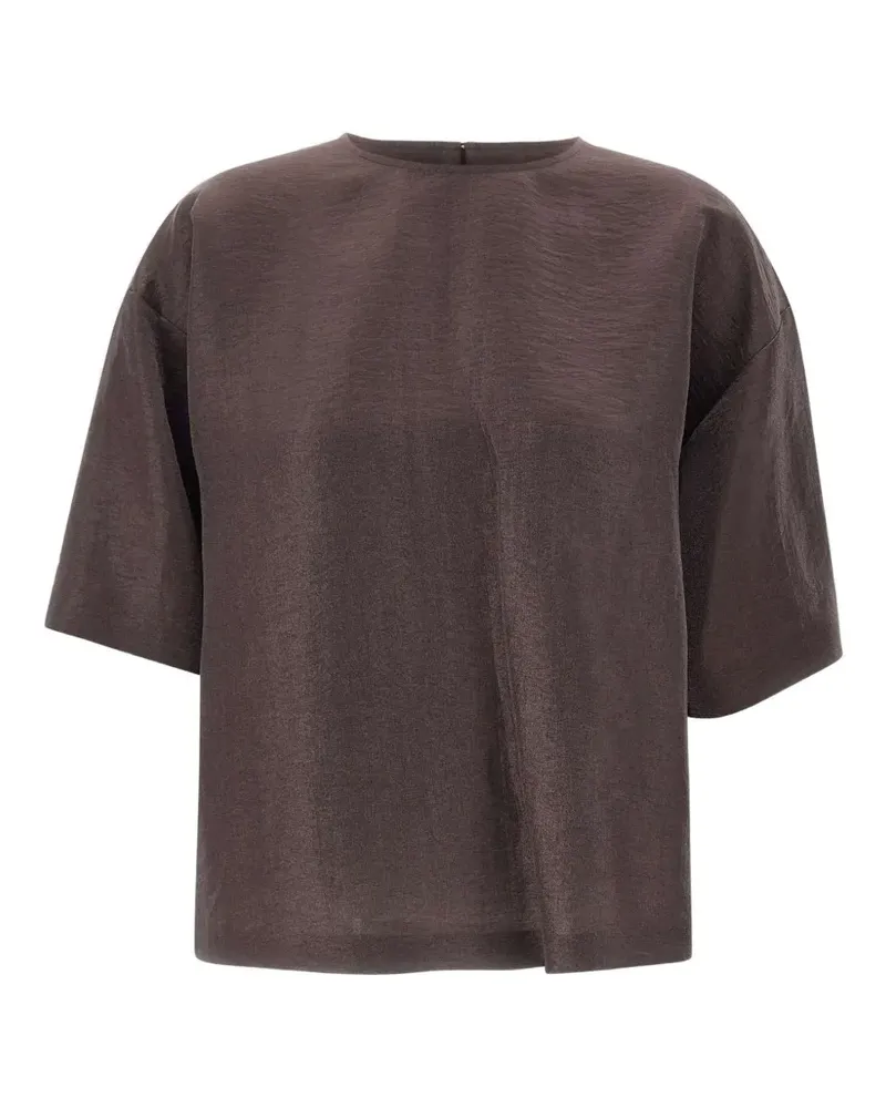 HUGO BOSS short-sleeve blouse - Braun Braun