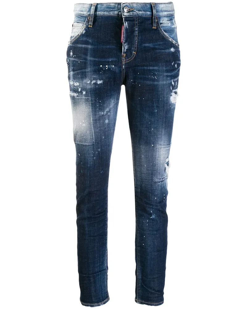 Dsquared2 Skinny-Jeans im Distressed-Look - Blau Blau