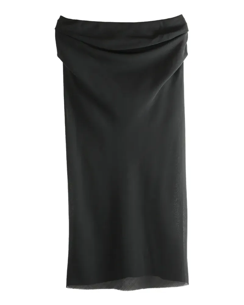Rier draped midi skirt - Schwarz Schwarz
