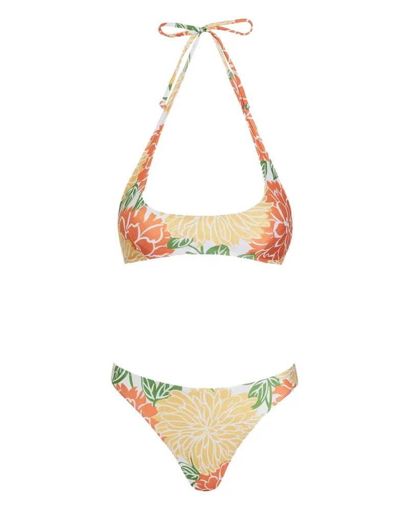 Faithfull The Brand Bikini mit Blumen-Print - Nude Nude