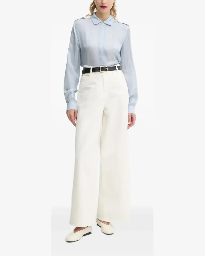 BRUUNS BAZAAR Hemd mit Jeans-Print - Blau Blau