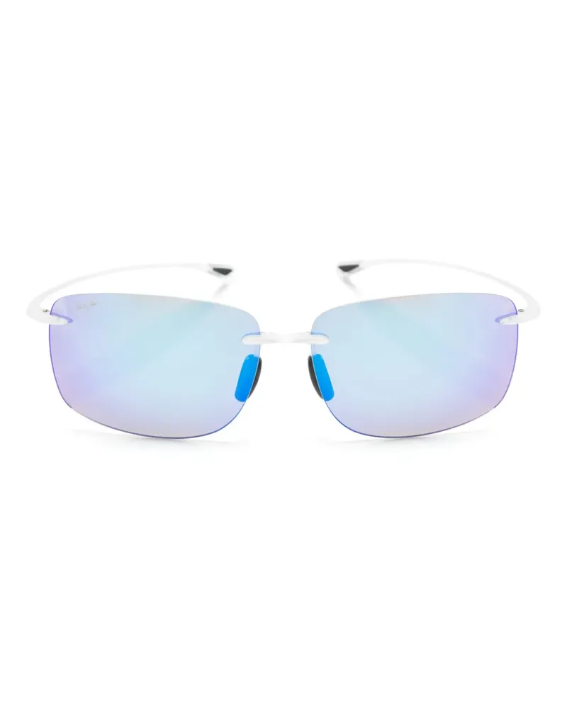 Maui Jim Hema Sonnenbrille mit eckigem Gestell - Weiß Weiß
