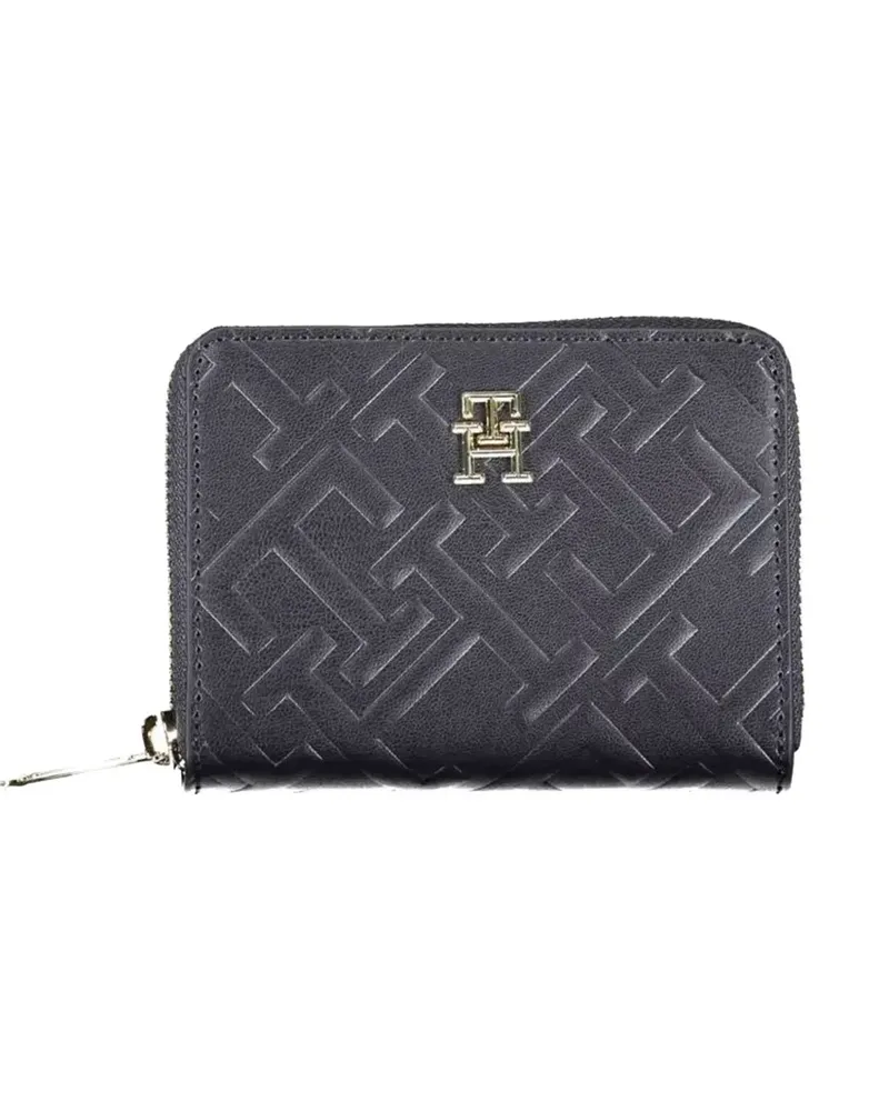 Tommy Hilfiger monogram-embossed zip-around wallet - Blau Blau