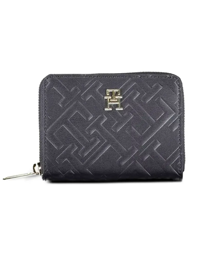 Tommy Hilfiger monogram-embossed zip-around wallet - Blau Blau
