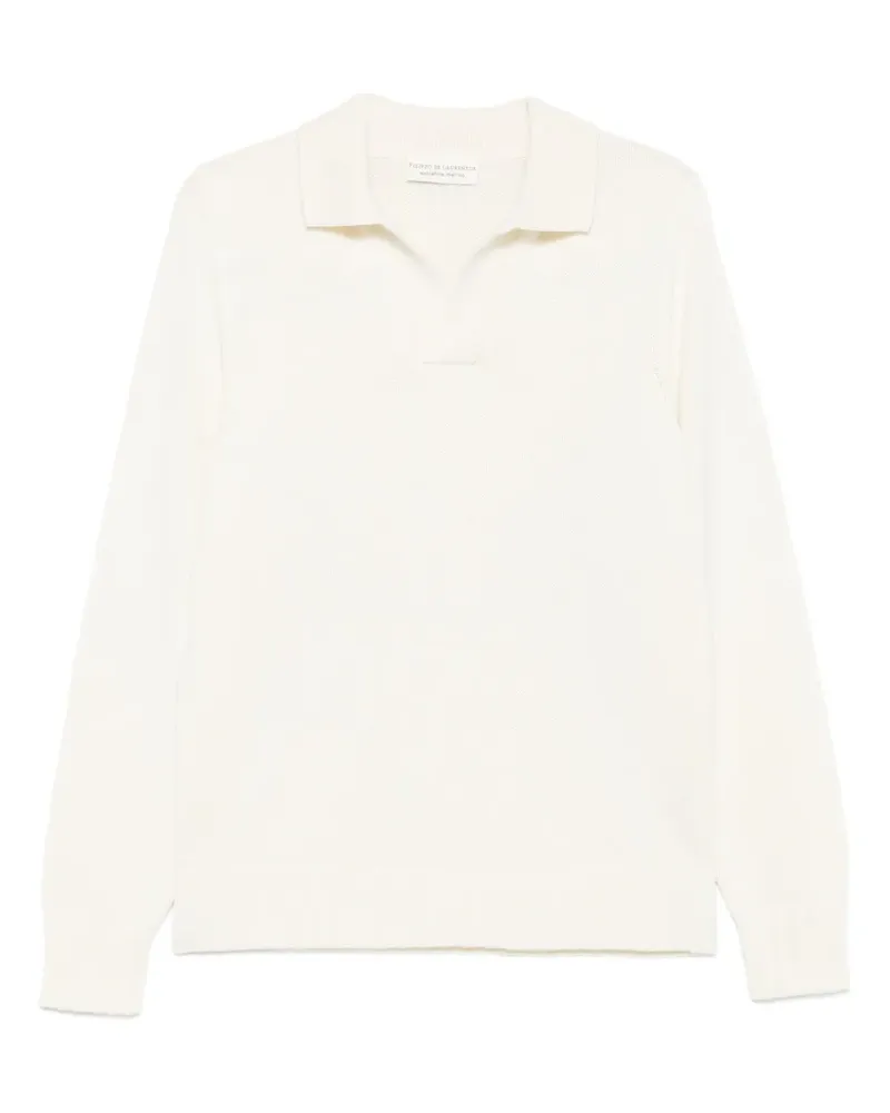 Filippo de Laurentiis Pullover mit Poloshirtkragen - Weiß Weiß