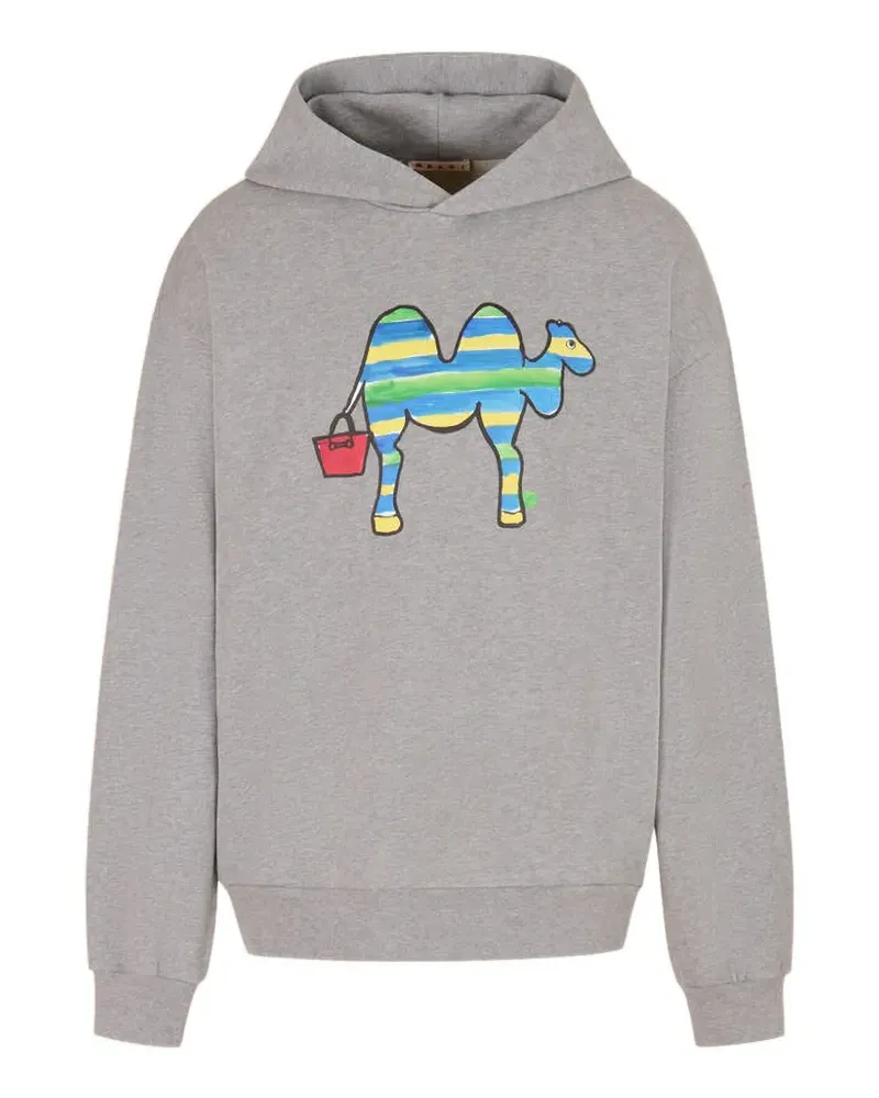 Marni Hoodie mit Logo-Print - Grau Grau