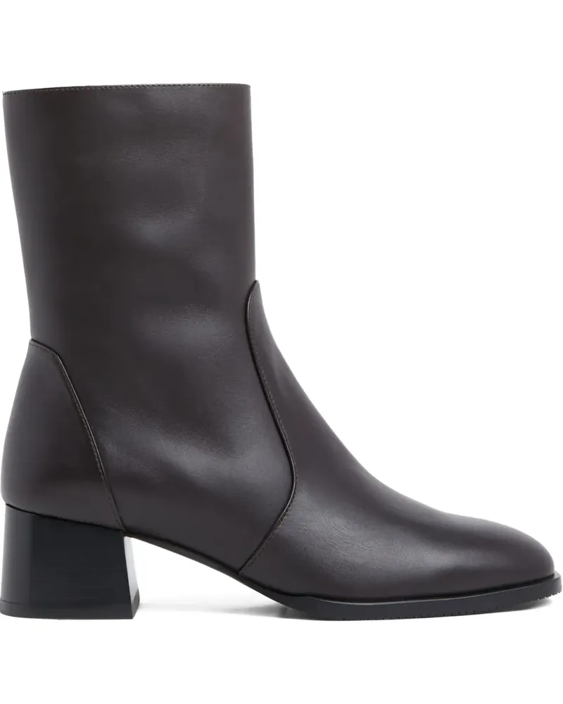 Stuart Weitzman 45mm Nola zip bootie - Schwarz Schwarz