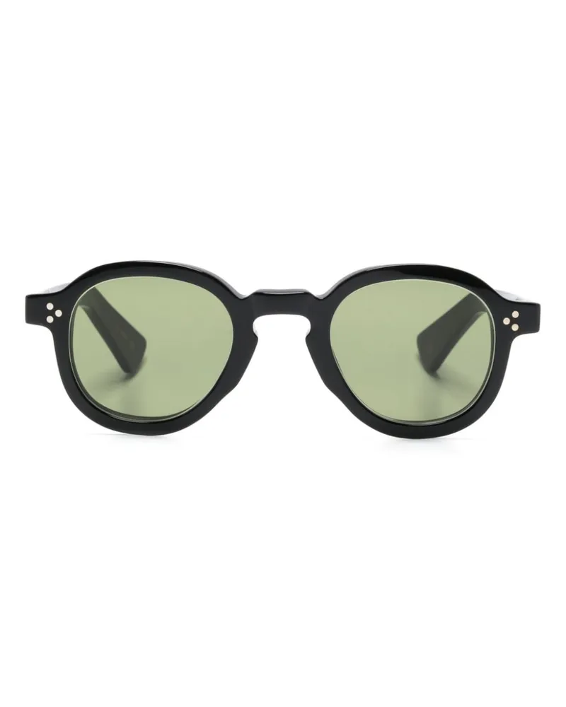 Lesca Clay Sonnenbrille mit Panto-Gestell - Schwarz Schwarz