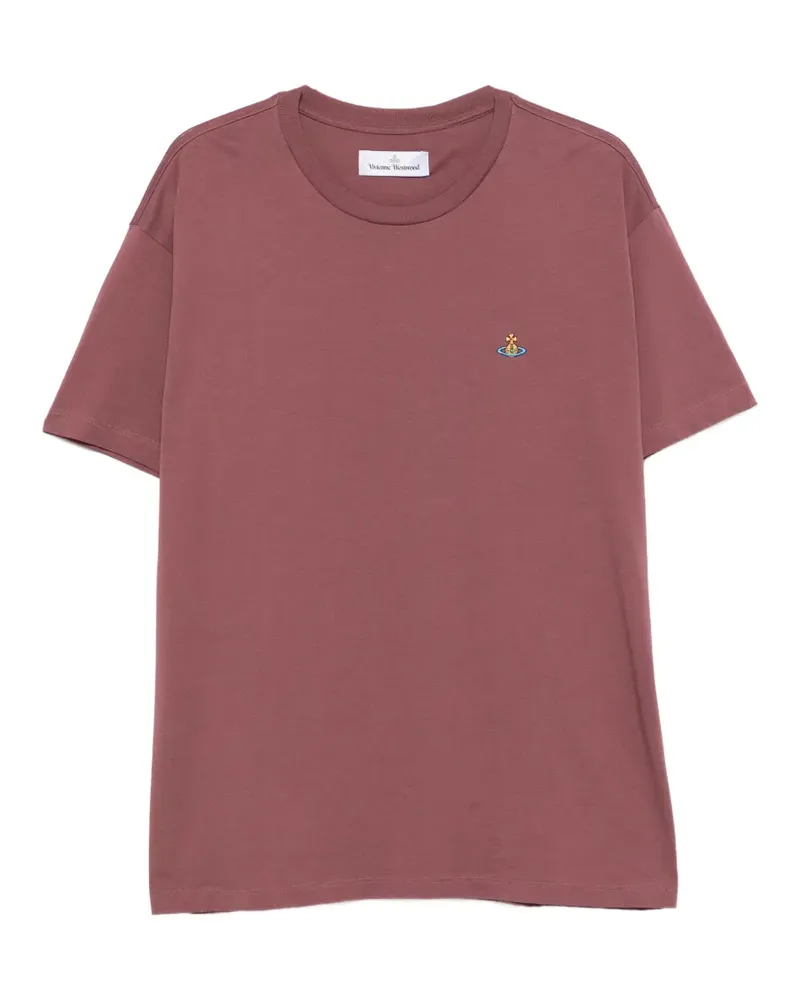 Vivienne Westwood T-Shirt mit Logo-Stickerei - Rosa Rosa