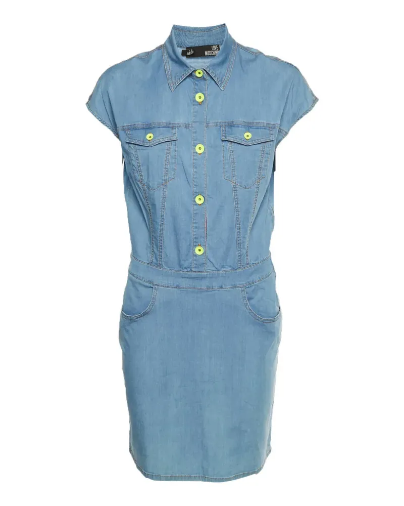 Moschino denim shirt midi dress - Blau Blau