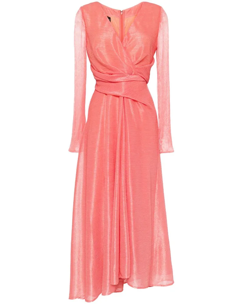 Talbot Runhof Midikleid im Wickelstil - Rosa Rosa