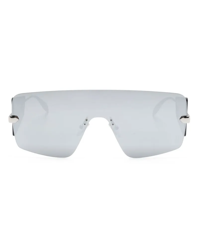 Alexander McQueen Mask Sonnenbrille - Silber Silber