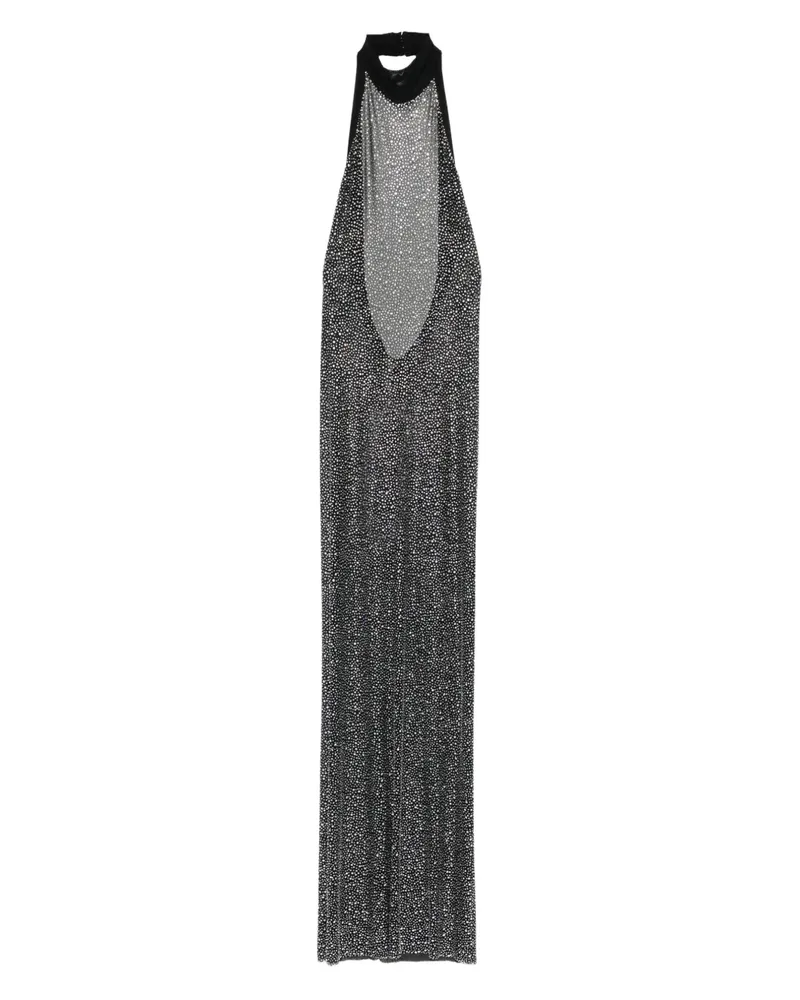 Nuè Gigi halterneck embellished maxi dress - Schwarz Schwarz