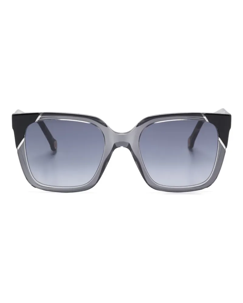 Carolina Herrera New York Sonnenbrille mit eckigem Gestell - Grau Grau