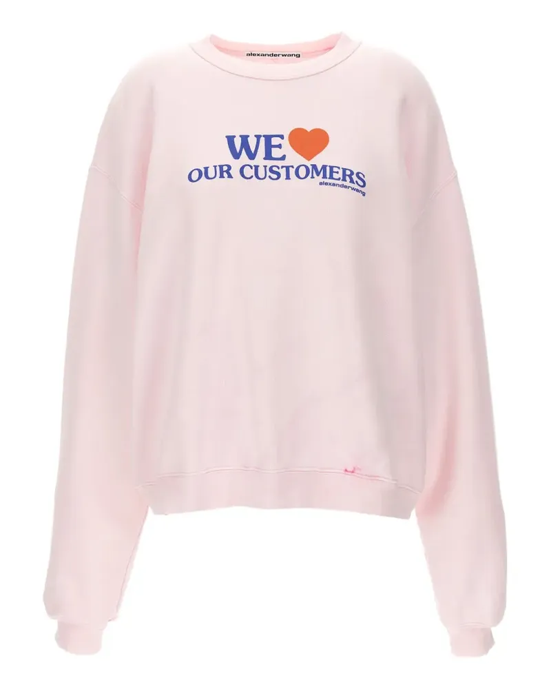 Alexander Wang logo-print sweatshirt - Rosa Rosa