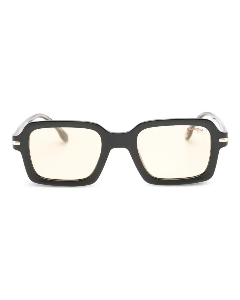 Carrera Sonnenbrille mit eckigem Gestell - Schwarz Schwarz
