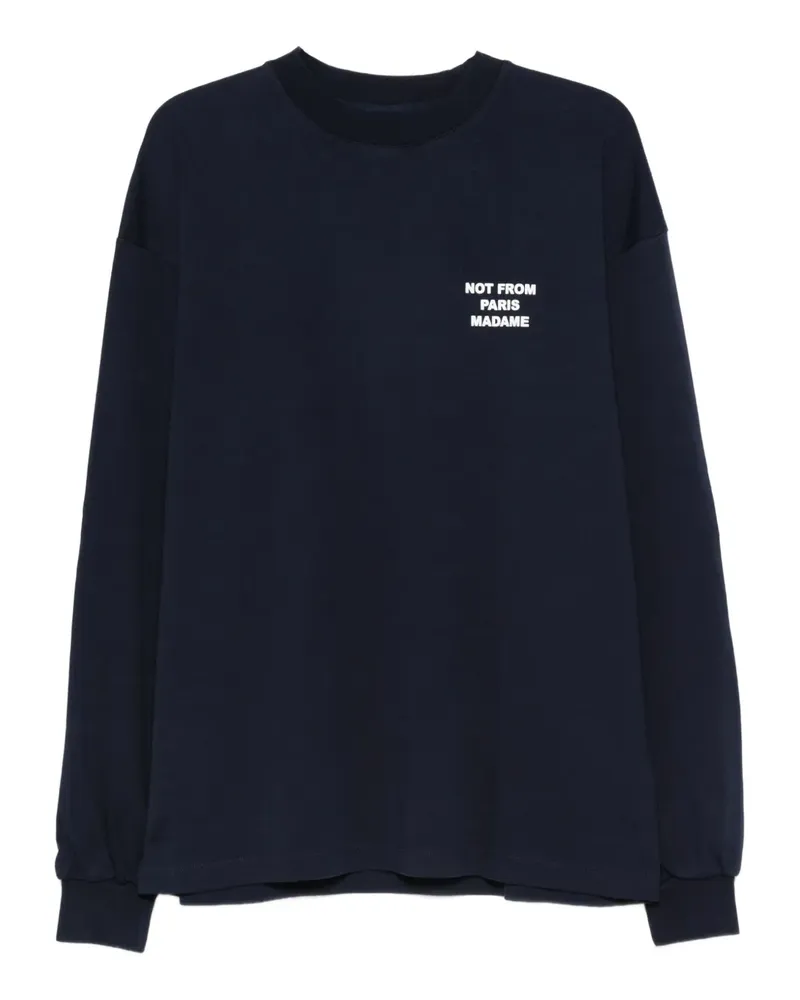 Drôle de Monsieur Langarmshirt mit Print - Blau Blau
