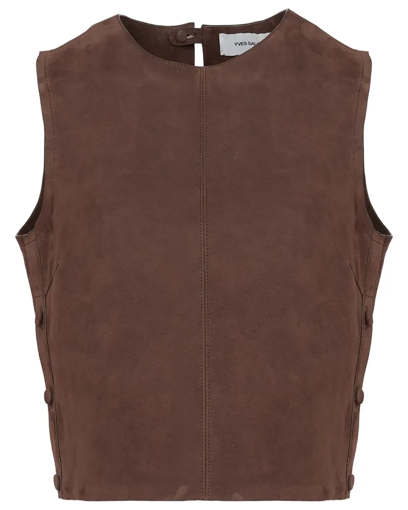 Yves Salomon Top aus Wildleder - Braun Braun