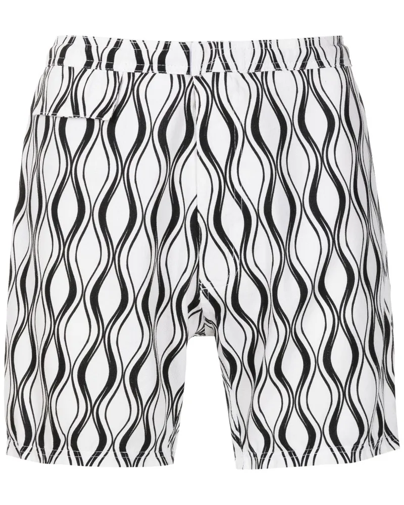 Amir Slama Shorts mit Print - Weiß Weiß