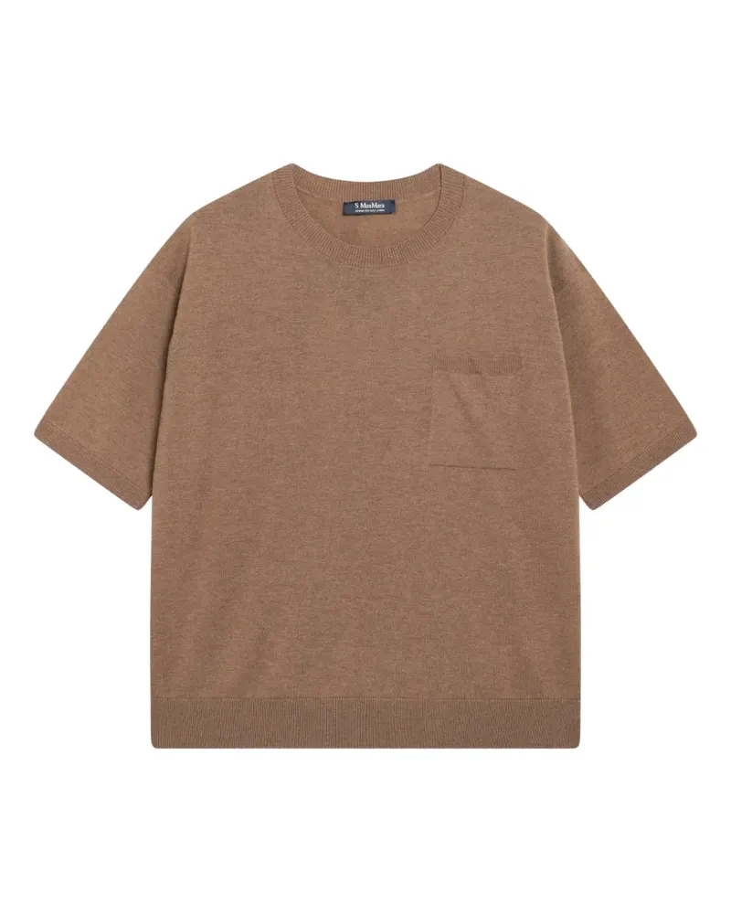 Max Mara Max Mara Kurzärmeliger Pullover - Braun Braun