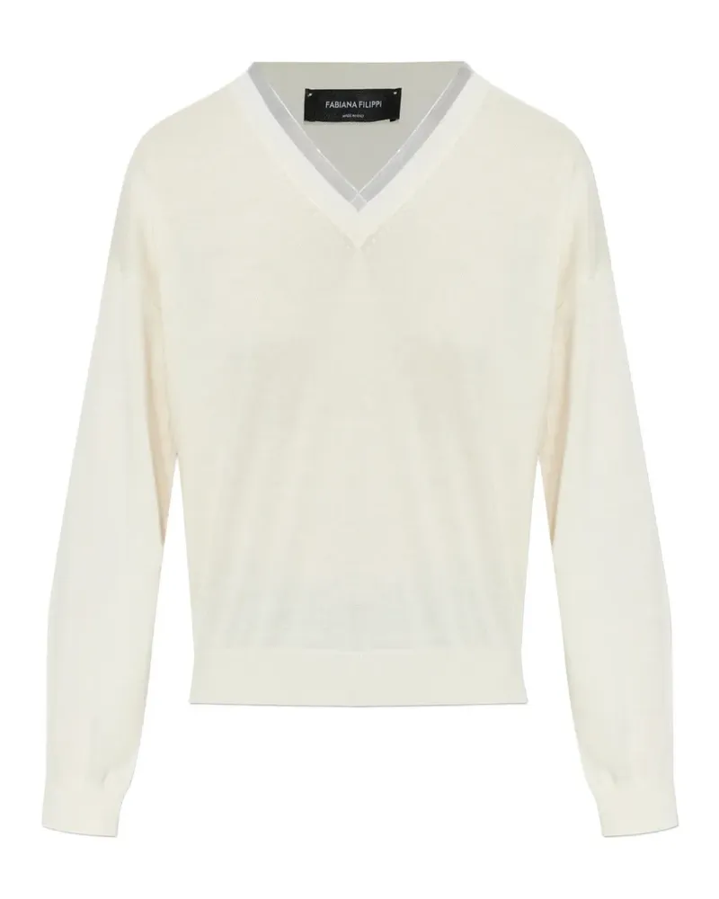 Fabiana Filippi V-neck top - Nude Nude