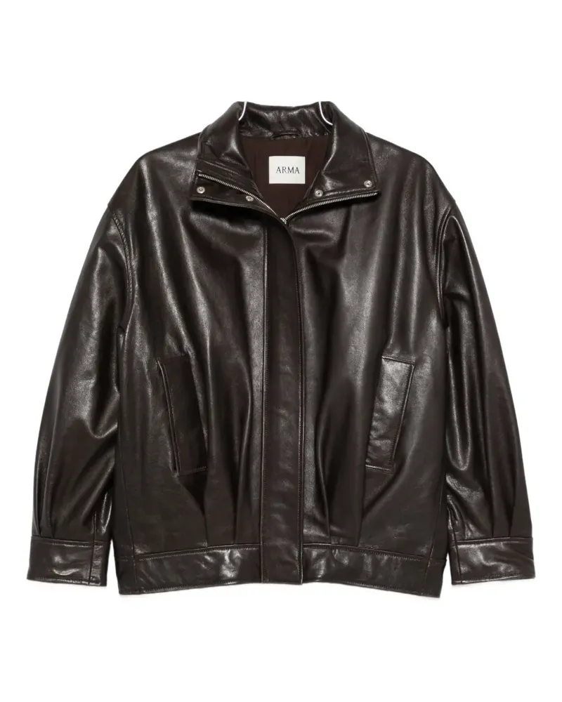 Arma Paula leather jacket - Braun Braun
