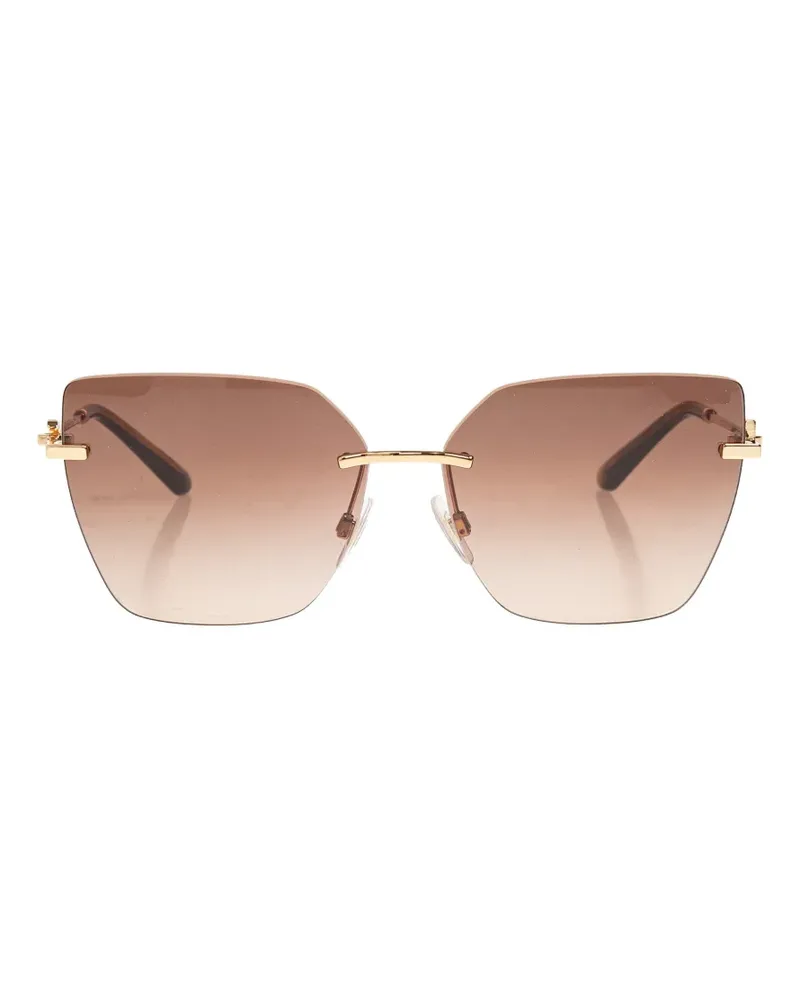 Dolce & Gabbana browline rimless sunglasses - Braun Braun