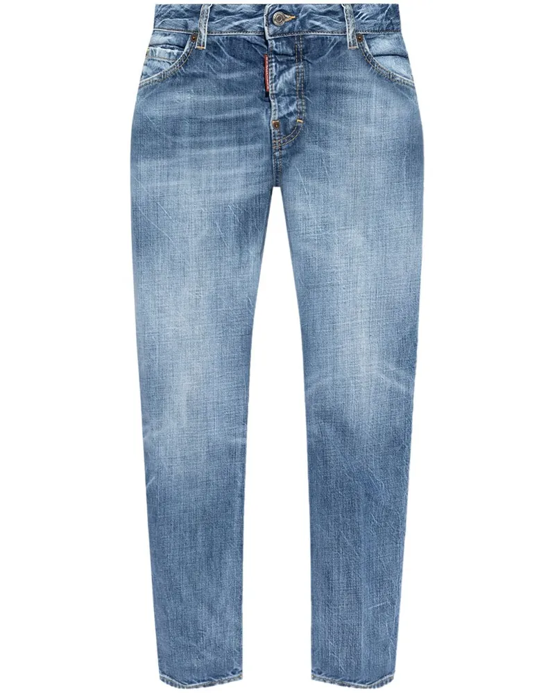 Dsquared2 Jeans mit Logo-Patch - Blau Blau