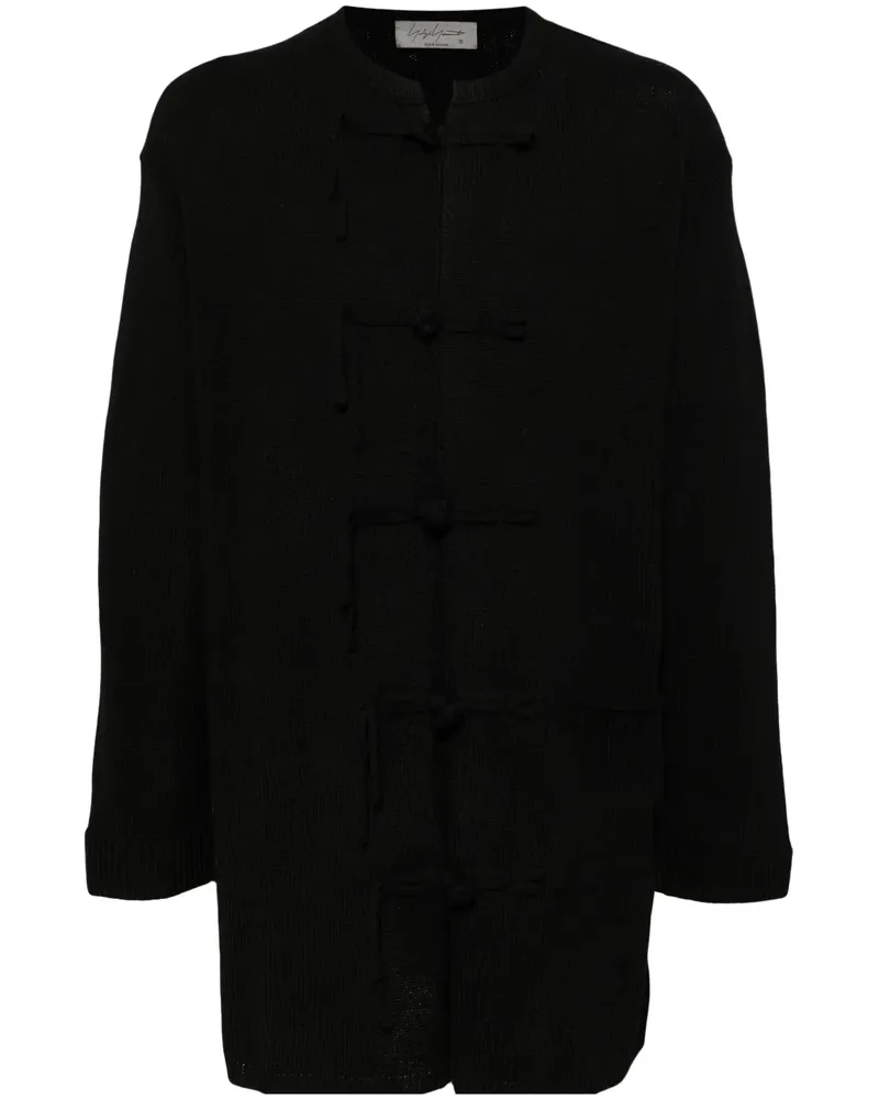 Yohji Yamamoto Cardigan mit Posamentenverschluss - Schwarz Schwarz