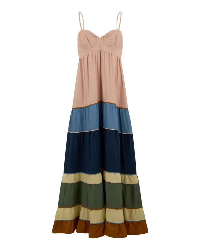 FARM Rio Gestuftes Maxikleid - Nude Nude