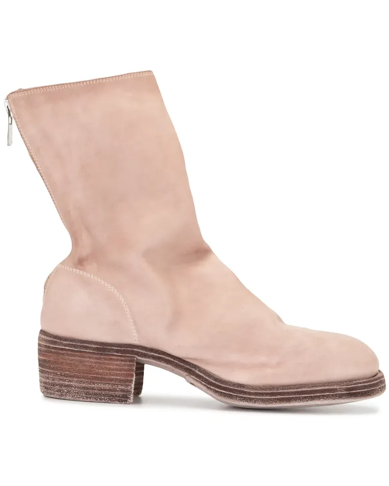 GUIDI Stiefeletten aus Wildleder - Rosa Rosa