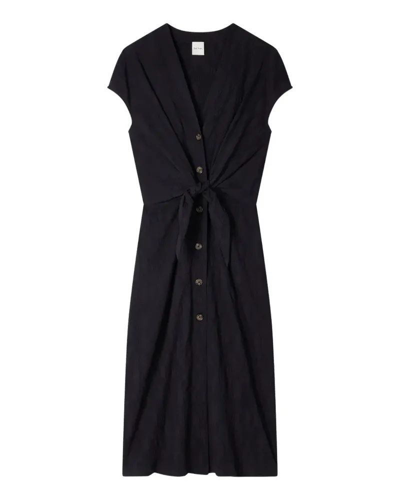 Paul Smith tie-waist button-front dress - Blau Blau