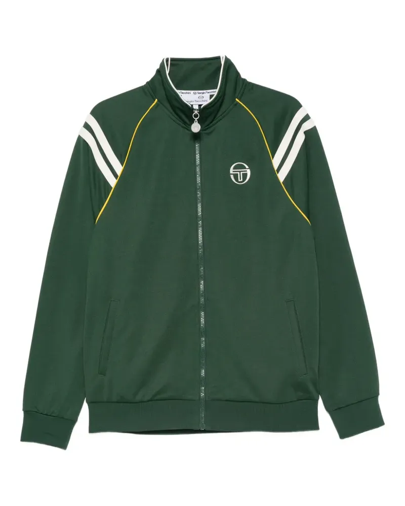 Sergio Tacchini logo-embroidered stripe-detail track jacket - Grün Grün
