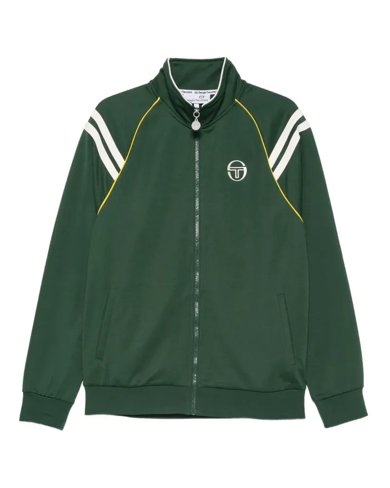 Sergio Tacchini logo-embroidered stripe-detail track jacket - Grün Grün