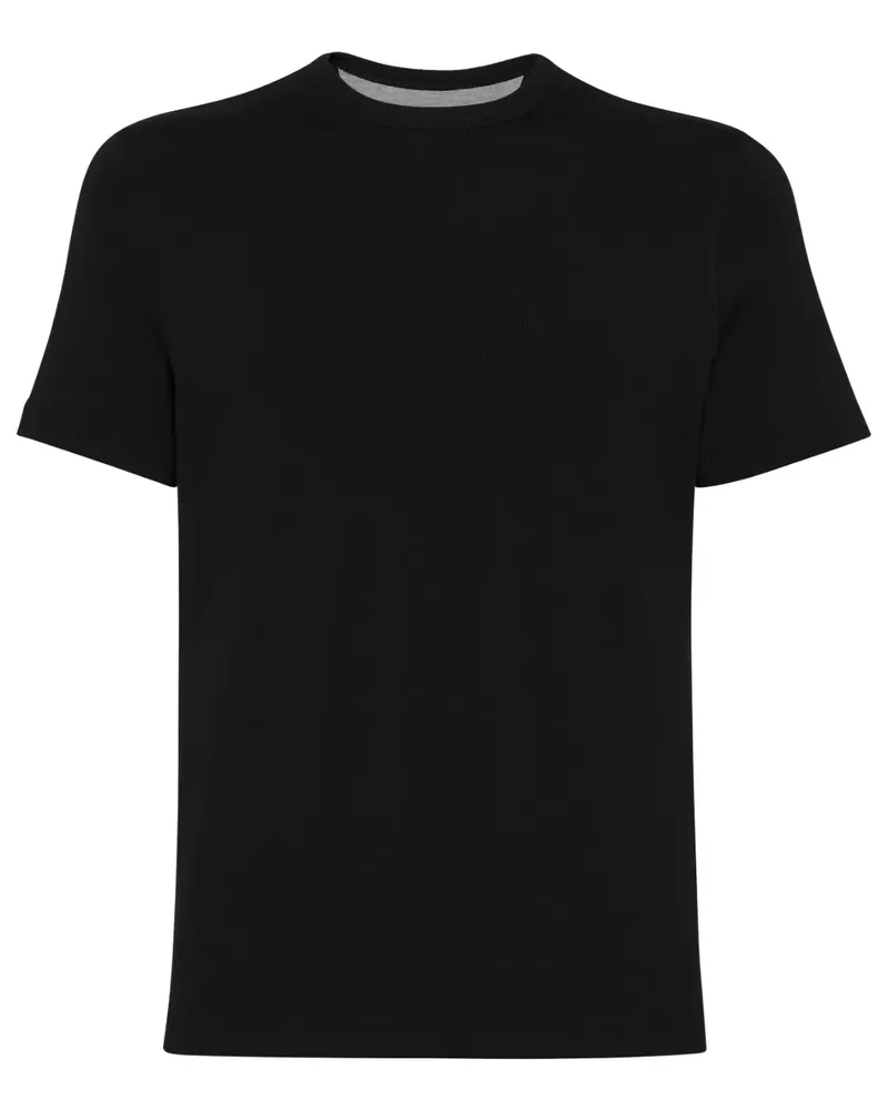 Brunello Cucinelli Klassisches T-Shirt - Schwarz Schwarz