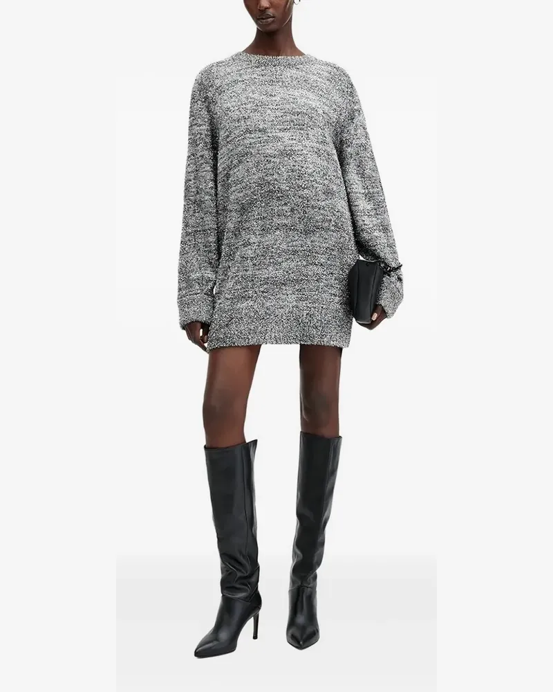 AllSaints Meliertes Strickkleid - Grau Grau