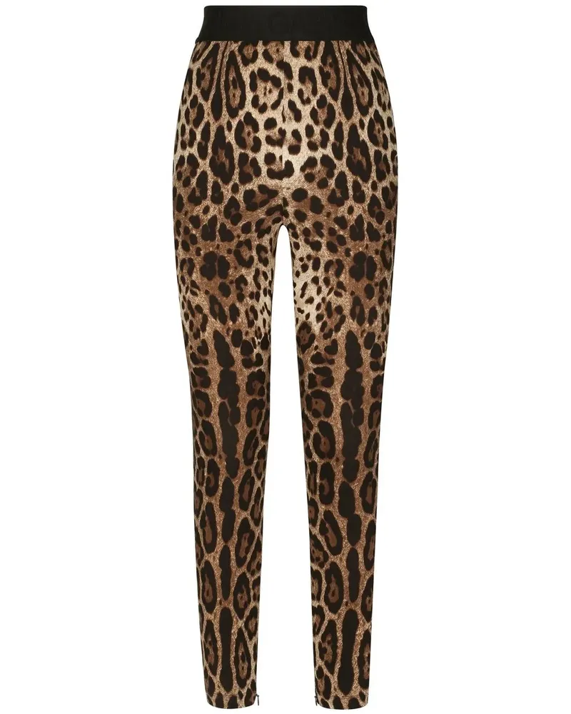 Dolce & Gabbana Leggings mit Leoparden-Print - Braun Braun