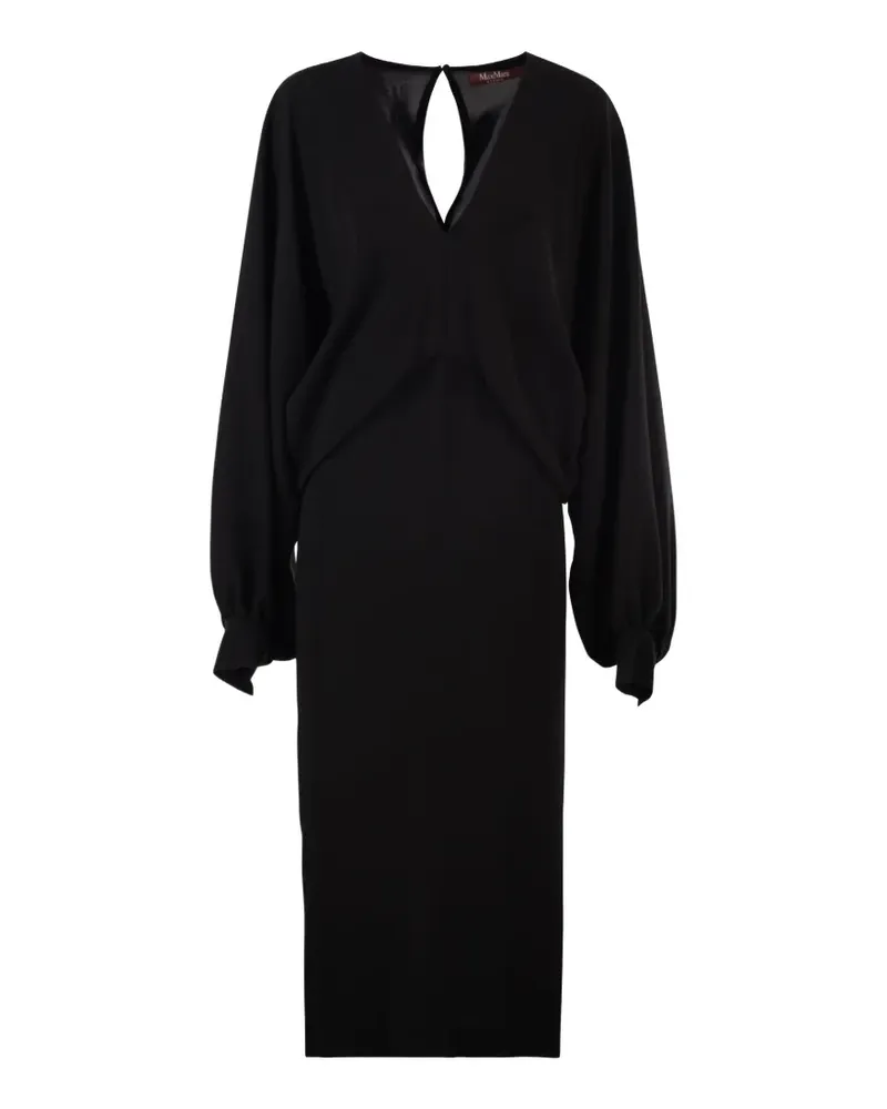 Max Mara Mseaccento V-neck midi dress - Schwarz Schwarz