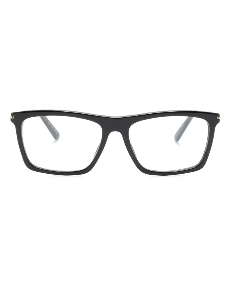 Gucci Eckige Brille mit Logo - Schwarz Schwarz