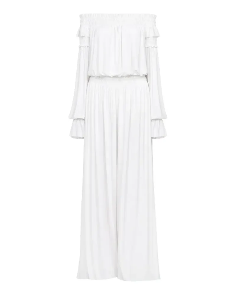 Norma Kamali Hose mit Rüschen - Weiß Weiß