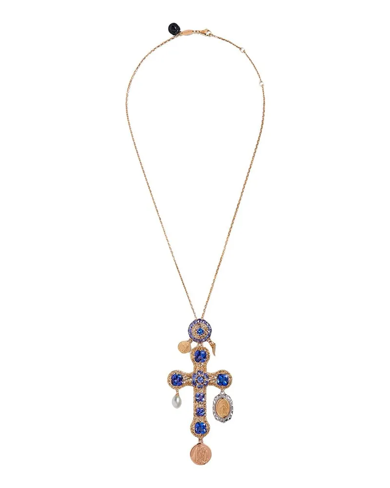 Dolce & Gabbana 18kt Gelbgoldhalskette mit Anhänger Gold