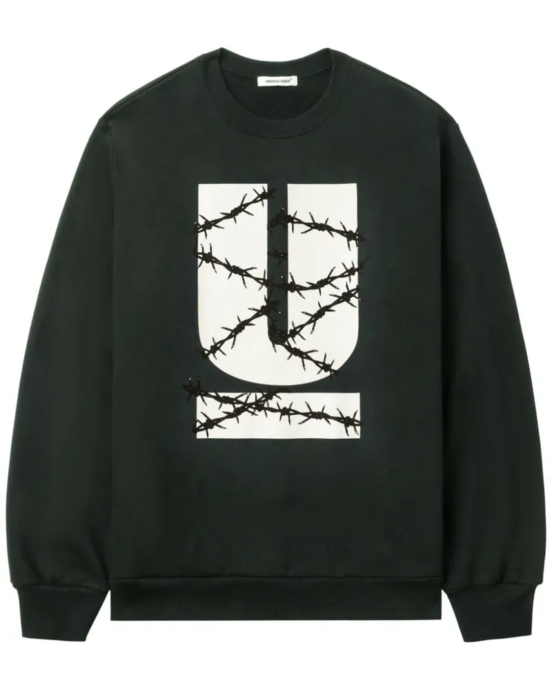 Undercover Sweatshirt mit Logo-Print Grün