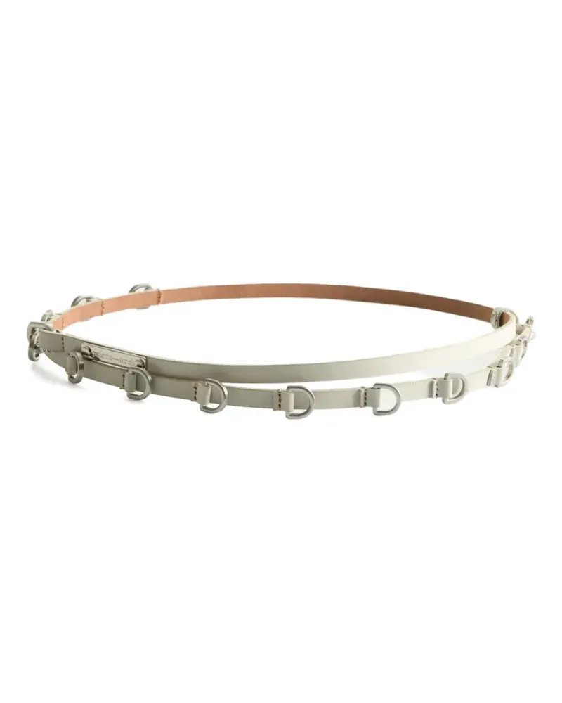 Paloma Wool Nora logo-plaque d-ring belt - Nude Nude