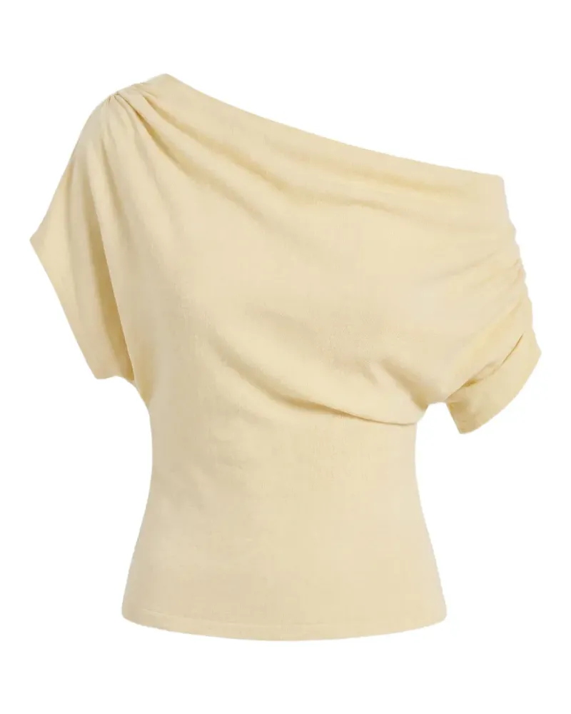 Reformation Drapiertes Iris Strickoberteil - Nude Nude