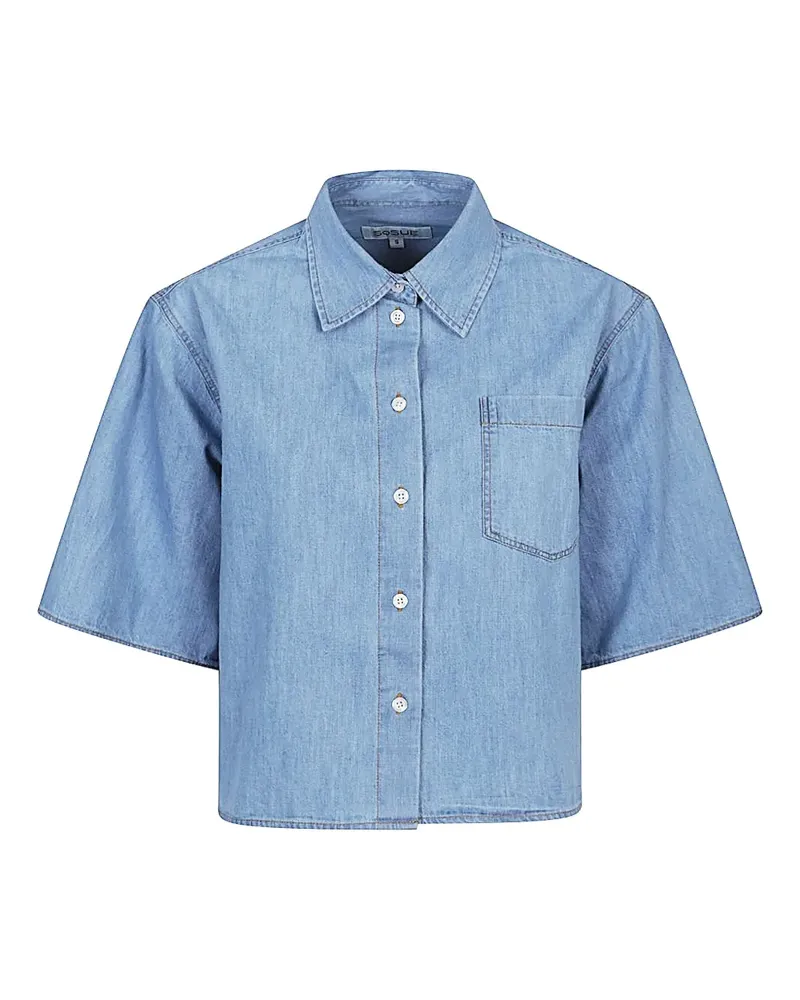 SoSUE chest-pocket short-sleeve shirt - Blau Blau