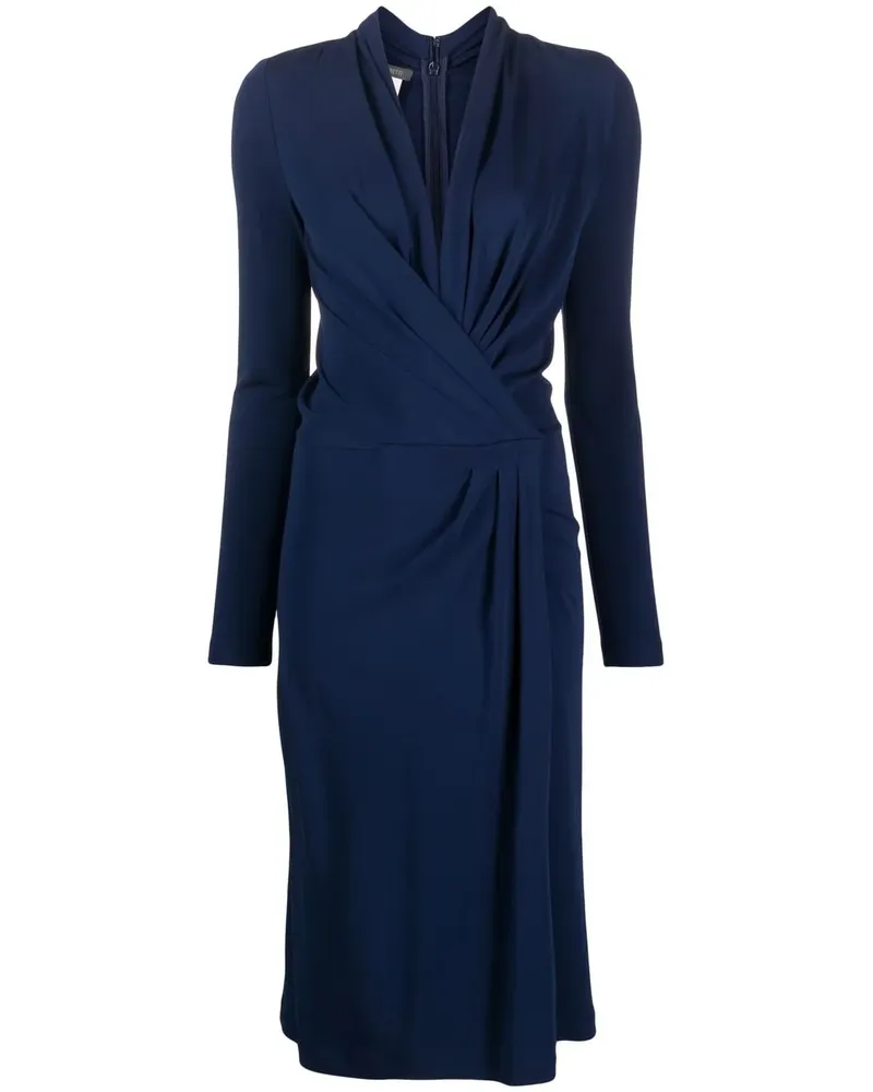 Alberta Ferretti Midikleid mit langen Ärmeln - Blau Blau