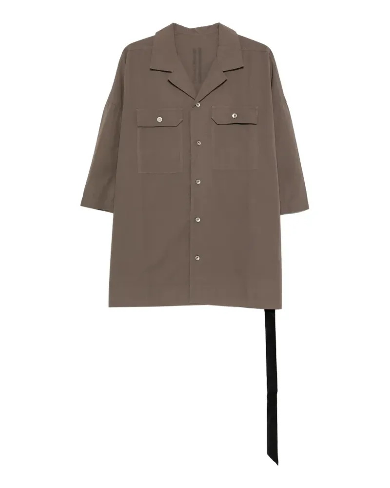 DRKSHDW by Rick Owens Magnum Tommy chest-pocket tie shirt - Braun Braun