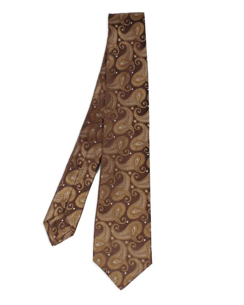 Kiton Krawatte mit Paisleymuster - Braun Braun